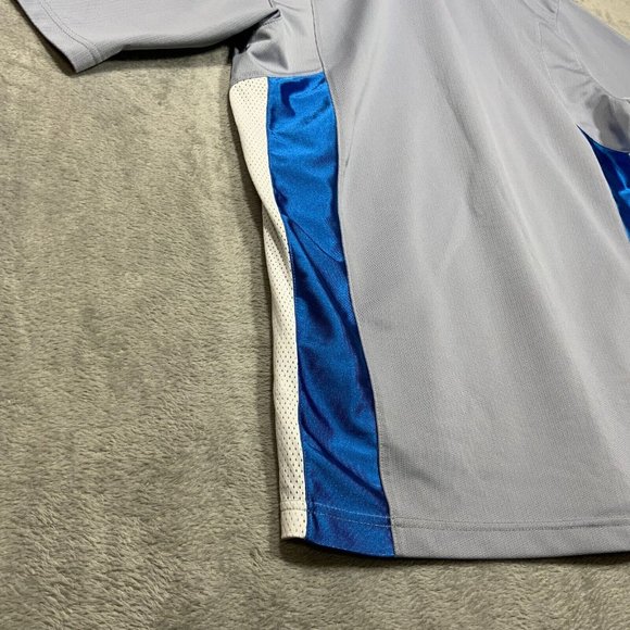 Nike Hoops Shirt Mens Large V Neck Jersey Warm Up Basketball Gray Center Swoosh - Picture 11 of 12